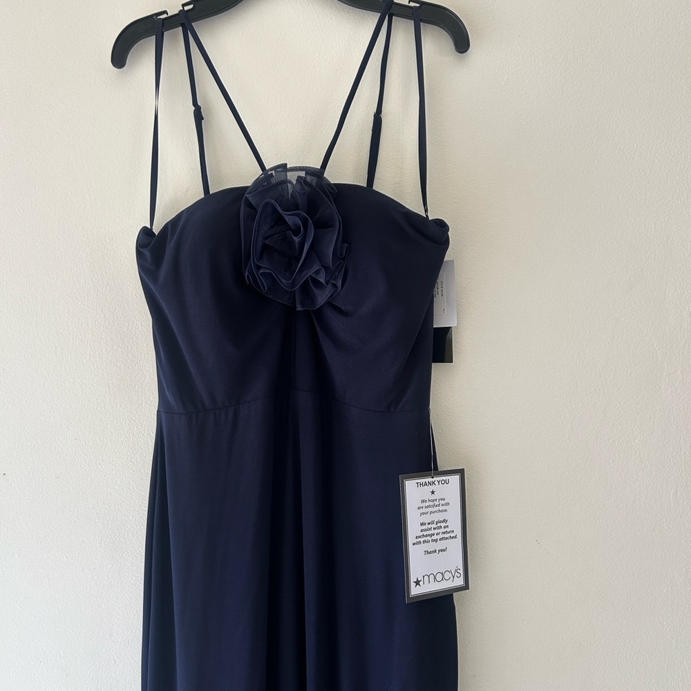 NWT Style & co Midnight Blue Dress with Ruffle Accent - Picture 4 of 8